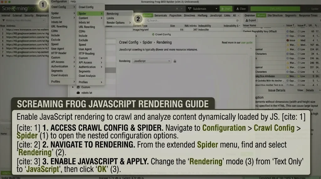 Screaming Frog JavaScript rendering guide | Altomate