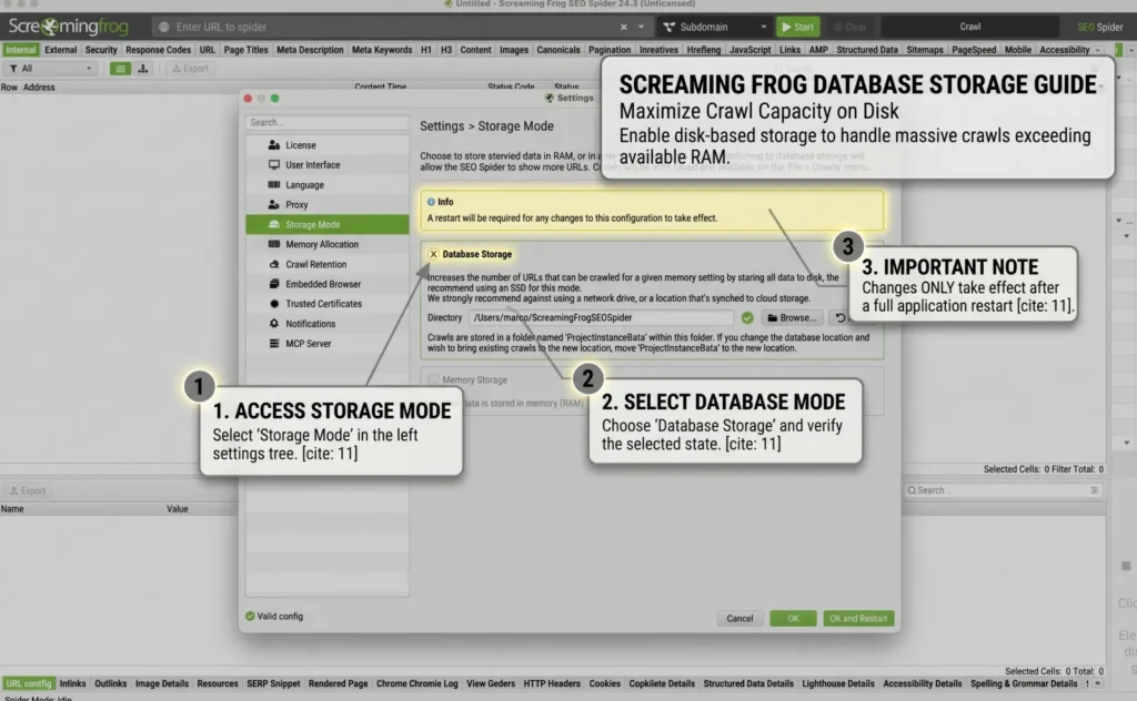 Screaming Frog database storage guide | Altomate