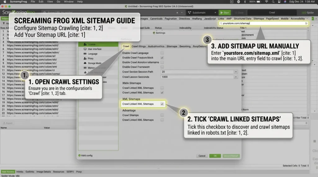 Screaming Frog XML sitemap guide | Altomate